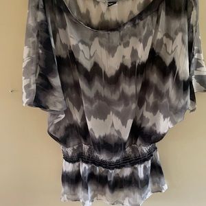 Black tie dye drop waist sundress